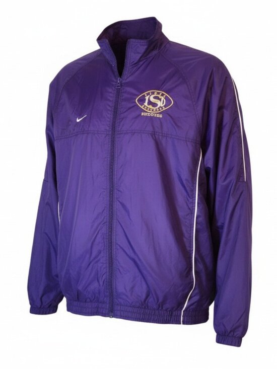 Nike Other - Nike LSU Tigers Football Recruiting Windbreaker Jacket Men’s L Purple Full Zip